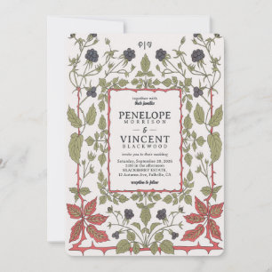 Convite Vintage Autumn Blackberry