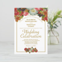 Vintage Autumn Floral Dourado White Marsala