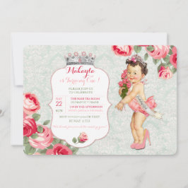 Convite Vintage Baby Little Miss America Pageant Princess