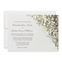 Vintage Baby's Breath Wedding Invtions