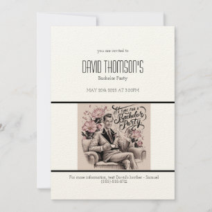 Convite Vintage Bachelor Party - design