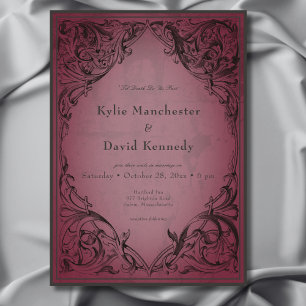 Convite Vintage Bat Até O Casamento Da Morte