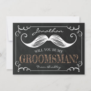 Convite Vintage Be My Groomsmen   Padrinho