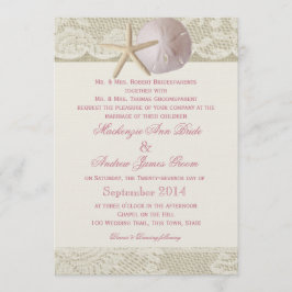 Convite Vintage Beach Ivory Pink