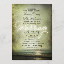 Convite Vintage BEACH WEDDING