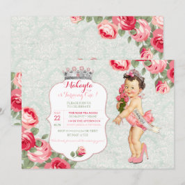 Convite Vintage Bebê Concurso Little Miss America Princesa