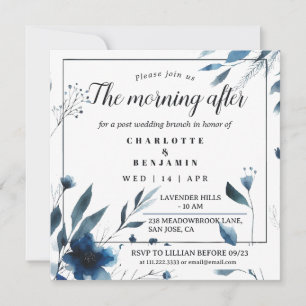Convite Vintage Bloom Morning Após Wedch Brunch