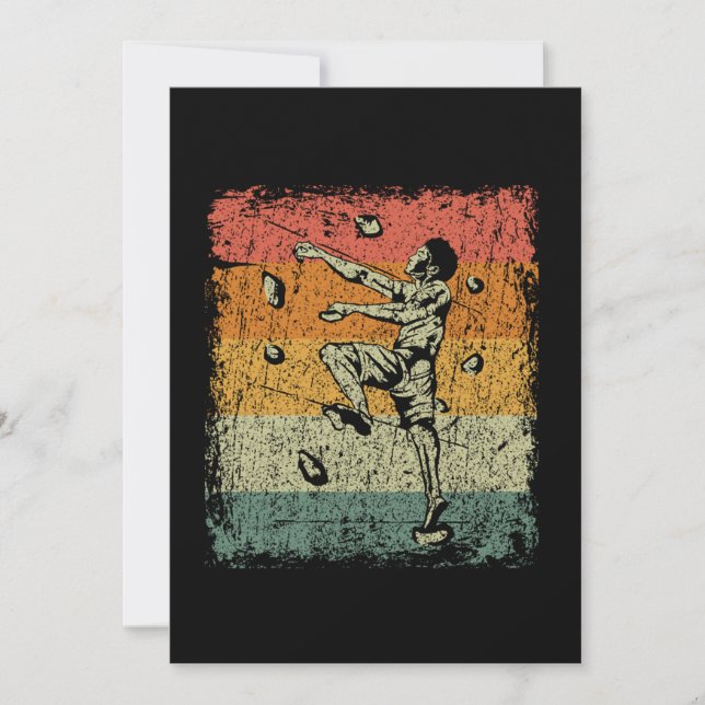 Convite Vintage Bouldering Climber Equipment (Frente)