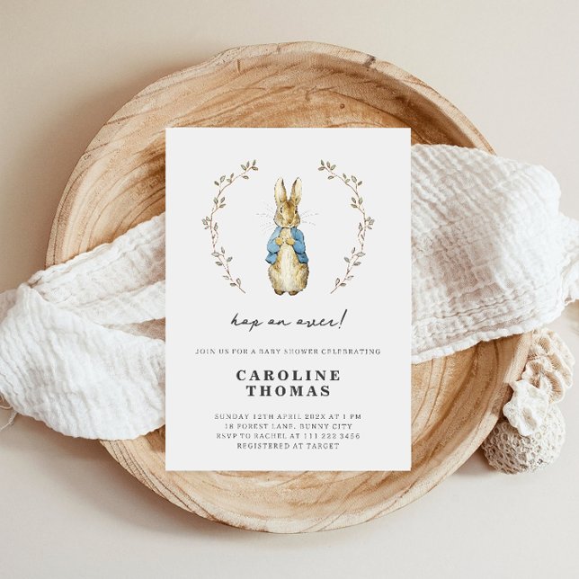 Convite Vintage Bunny Botanical Baby Shower (Criador carregado)