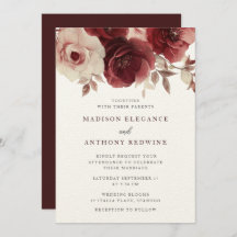 Vintage Burgundy Rosa Elegance Wedding