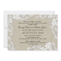 Vintage Burlap e White Lace Weds