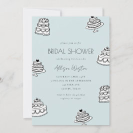 Convite Vintage Cake Bridal Shower Invitation