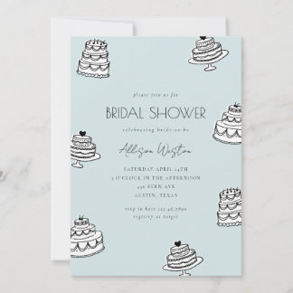 Convite Vintage Cake Bridal Shower Invitation
