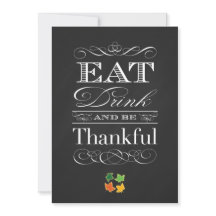 Vintage Chalkboard Classic Janto de Ação de Graças