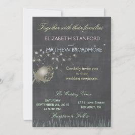 Convite Vintage Chalkboard e Dandelion