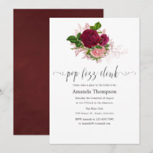 Vintage Chic Blush e Burgundy Pop Fizz Clink