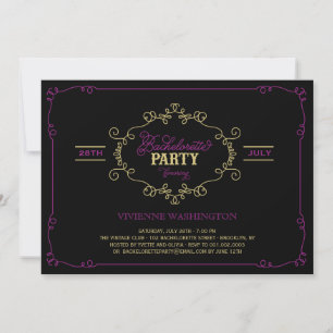 Convite Vintage Chic Flourish Festa de solteira Convida