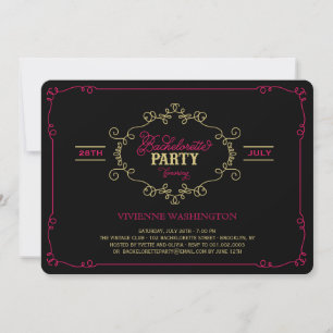 Convite Vintage Chic Flourish Festa de solteira Convida