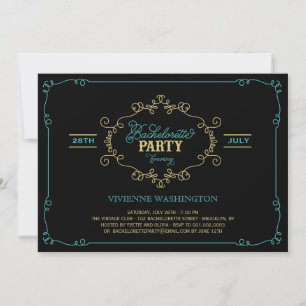 Convite Vintage Chic Flourish Festa de solteira Convida