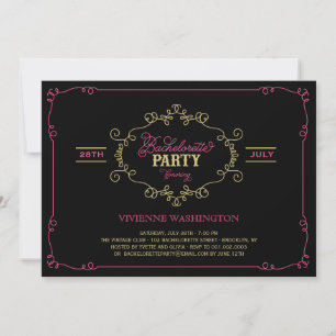 Convite Vintage Chic Flourish Festa de solteira Convida