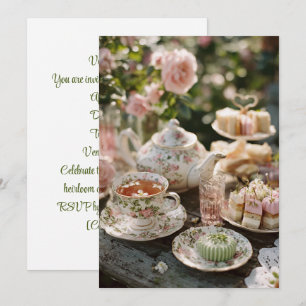 Convite Vintage China Eterno Tea