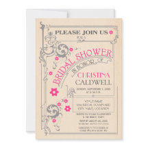 Vintage Cinza Floral Flourish Pink