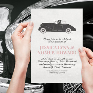 Convite Vintage Classic Car Cottagecore escolha cor