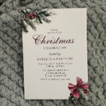 Convite Vintage Clássica Festa de Natal Elegante<br><div class="desc">Clássico Vintage Elegante Convite de festas de Natal Corporativo Veja a coleção correspondente em nossa Loja de Nest e Niche</div>