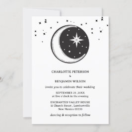 Convite Vintage Cosmic Starry Night Celestial
