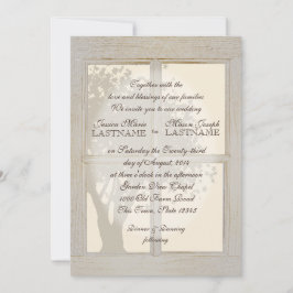 Convite Vintage Country Janela Frame Weding