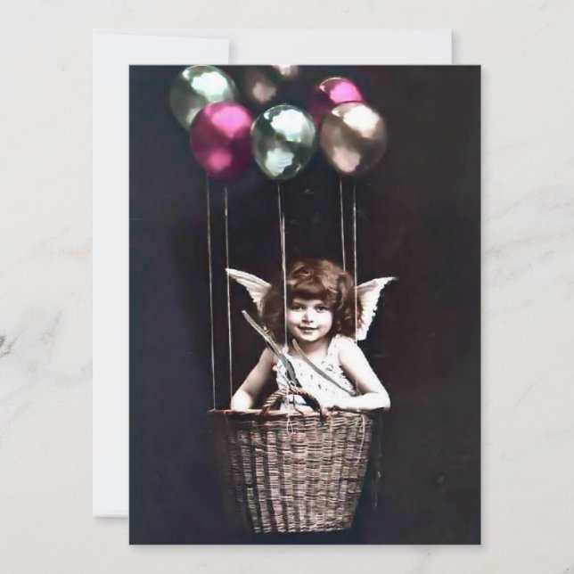 Convite Vintage Cupid (Frente)