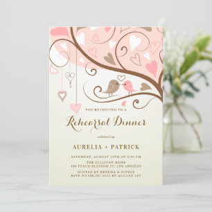 CONVITE VINTAGE CUTE LOVEBIRDS REHEARSAL JANTO