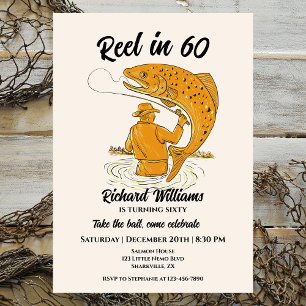 Convite Vintage de 60 anos de pesca