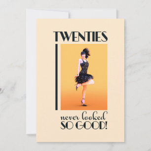 Convite Vintage de Aniversário com 20 anos