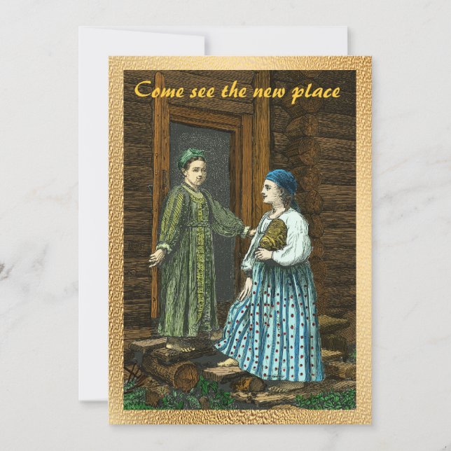 Convite Vintage de lar (Frente)