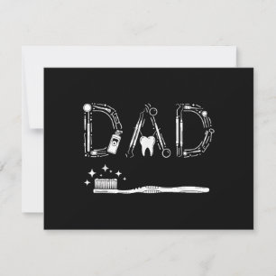 Convite Vintage Dentist Pai Padre Avô Dia de os pais Me