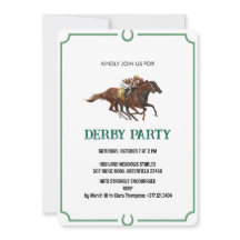 Vintage Derby Horse Racing Party Invite