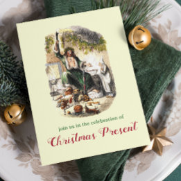 Convite Vintage Dickens Ghost Uma Festa De Carol De Natal