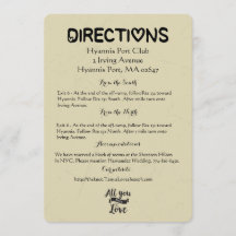 Vintage Directions Details Tan Black Wedding Love 