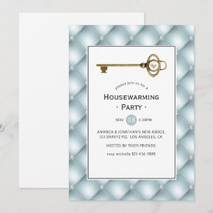 Convite Vintage Dourado Pearl Key