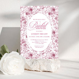 Convite Vintage Dusty Pink Rose Gold Bridal Shower Invite
