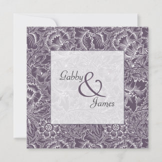 Convite Vintage EggPlant Plum Invitation
