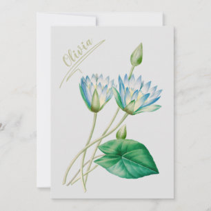 Convite Vintage Egípcia Lotus Flower