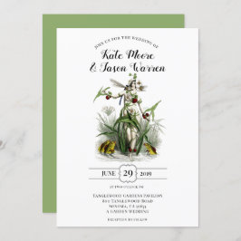 Convite Vintage Encantado Jardim Fada Casamento Verde