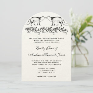 Convite Vintage Farmhouse Boho Fox Invitation