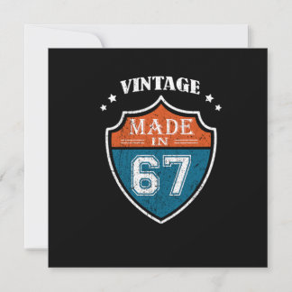 Convite Vintage Feita Em 67 1967 Aniversário De Presente