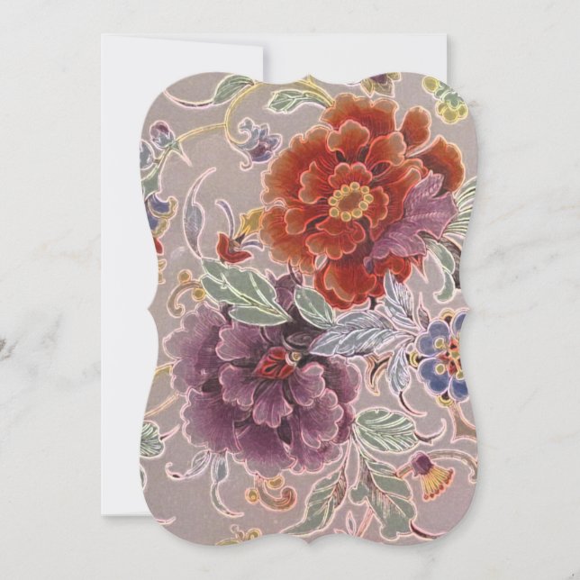 Convite Vintage Floral Birthday Celebration (Frente)