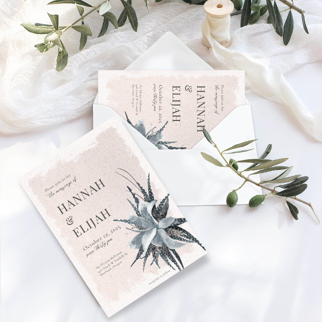 Convite Vintage Floral Blue Rosa (Criador carregado)