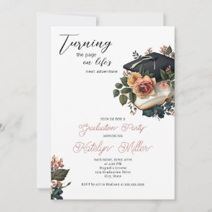Convite Vintage Floral Graduação