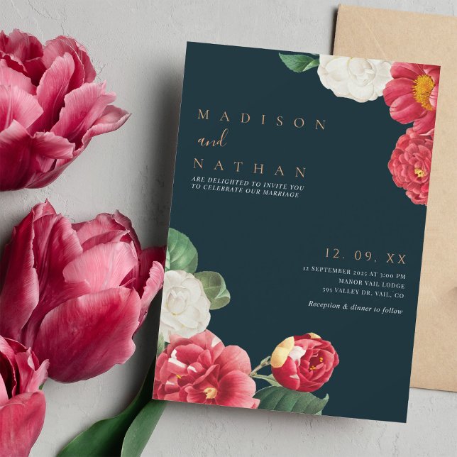 Convite Vintage Floral Invitation (Criador carregado)